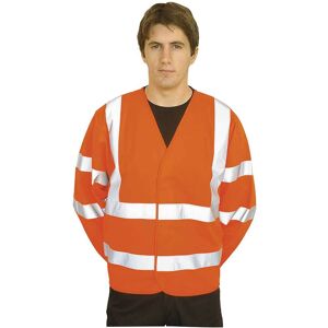 Portwest Long Sleeve Hi Vis Waistcoat Orange 2XL / 3XL Portwest Long Sleeve Hi Vis Waistcoat Orange 2XL / 3XL