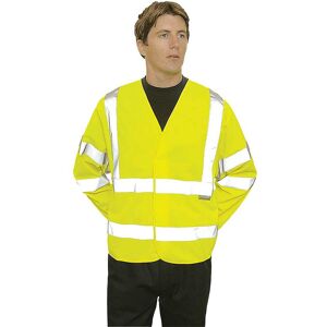 Portwest Long Sleeve Hi Vis Waistcoat Yellow 2XL / 3XL Portwest Long Sleeve Hi Vis Waistcoat Yellow 2XL / 3XL