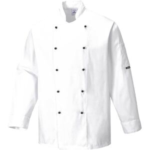 Portwest Somerset Chefs Long Sleeve Jacket White 2XS Portwest Somerset Chefs Long Sleeve Jacket White 2XS