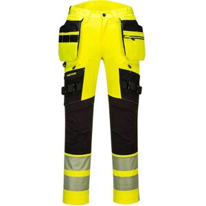 Portwest DX4 Hi Vis Detachable Holster Pocket Trousers Yellow / Black 42" 31" Portwest DX4 Hi Vis Detachable Holster Pocket Trousers Yellow / Black 42" 31"