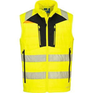 Portwest DX4 Hi Vis Hybrid Baffle Bodywarmer Yellow / Black 3XL Portwest DX4 Hi Vis Hybrid Baffle Bodywarmer Yellow / Black 3XL