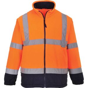 Portwest 2 Tone Hi Vis Fleece Jacket Orange / Navy 4XL Portwest 2 Tone Hi Vis Fleece Jacket Orange / Navy 4XL