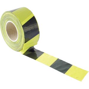 Faithfull Warning Barrier Tape Black / Yellow 70mm 500m Faithfull Warning Barrier Tape Black / Yellow 70mm 500m