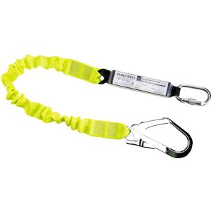 Portwest Shock Absorbing Single Elasticated Lanyard Yellow Pack of 1 Portwest Shock Absorbing Single Elasticated Lanyard Yellow Pack of 1