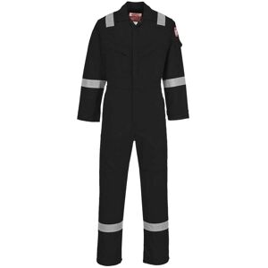 BizFlame Mens Flame Resistant Super Lightweight Antistatic Coverall Black XL 32" BizFlame Mens Flame Resistant Super Lightweight Antistatic Coverall Black XL 32"
