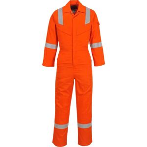 BizFlame Mens Flame Resistant Super Lightweight Antistatic Coverall Orange 2XL 32" BizFlame Mens Flame Resistant Super Lightweight Antistatic Coverall Orange 2XL 32"