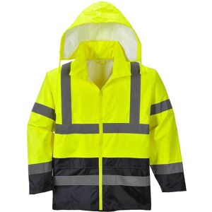Portwest Classic Hi Vis Contrast Rain Jacket Yellow / Navy 2XL Portwest Classic Hi Vis Contrast Rain Jacket Yellow / Navy 2XL
