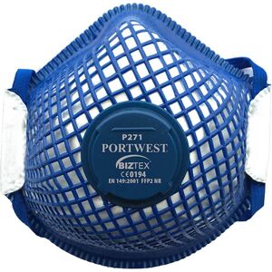 Portwest Ergonet FFP2 Valved Dolomite Dust Mask Pack of 10 Portwest Ergonet FFP2 Valved Dolomite Dust Mask Pack of 10