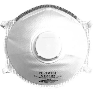 Portwest FFP3 Valved Light Cup Dolomite Dust Masks Pack of 10 Portwest FFP3 Valved Light Cup Dolomite Dust Masks Pack of 10