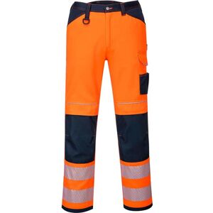 Portwest PW34 Hi Vis Work Trousers Orange / Navy 48" 31" Portwest PW34 Hi Vis Work Trousers Orange / Navy 48" 31"