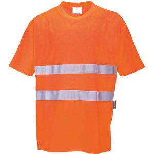 Portwest Hi Vis Cotton Comfort Short Sleeve T Shirt Orange XL Portwest Hi Vis Cotton Comfort Short Sleeve T Shirt Orange XL