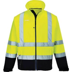 Portwest Fleece Lined Class 3 Hi Vis Jacket Yellow / Navy 2XL Portwest Fleece Lined Class 3 Hi Vis Jacket Yellow / Navy 2XL