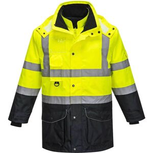 300D Oxford Weave Industry Oxford Weave 300D Class 3 Hi Vis 7-in-1 Contrast Traffic Jacket Yellow / Navy XS 300D Oxford Weave Industry Oxford Weave 300D Class 3 Hi Vis 7-in-1 Contrast Traffic Jacket Yellow / Navy XS