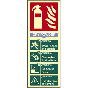 Scan Dry Powder Fire Extinguisher Sign 75mm 200mm Photoluminescent Scan Dry Powder Fire Extinguisher Sign 75mm 200mm Photoluminescent