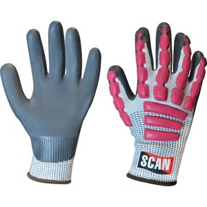 Scan Anti Impact Latex Cut 5 Gloves Grey / Pink XL Scan Anti Impact Latex Cut 5 Gloves Grey / Pink XL