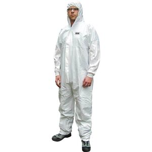 Scan Chemical Splash Resistant Disposable Overall White M Scan Chemical Splash Resistant Disposable Overall White M
