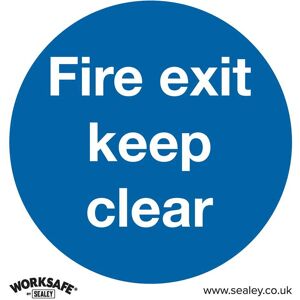 Sealey Rigid Plastic Fire Exit Keep Clear Sign 200mm 200mm Standard Sealey Rigid Plastic Fire Exit Keep Clear Sign 200mm 200mm Standard