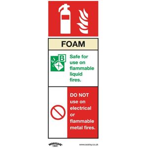 Sealey Self Adhesive Vinyl Foam Fire Extinguisher Sign Pack of 10 75mm 210mm Standard Sealey Self Adhesive Vinyl Foam Fire Extinguisher Sign Pack of 10 75mm 210mm Standard
