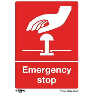 Sealey Rigid Plastic Emergency Stop Sign Pack of 10 75mm 100mm Standard Sealey Rigid Plastic Emergency Stop Sign Pack of 10 75mm 100mm Standard