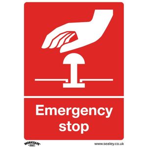 Sealey Self Adhesive Vinyl Emergency Stop Sign Pack of 10 75mm 100mm Standard Sealey Self Adhesive Vinyl Emergency Stop Sign Pack of 10 75mm 100mm Standard