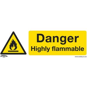 Sealey Self Adhesive Vinyl Danger Highly Flammable Sign Pack of 10 300mm 100mm Standard Sealey Self Adhesive Vinyl Danger Highly Flammable Sign Pack of 10 300mm 100mm Standard