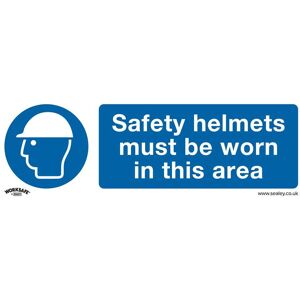 Sealey Safety Helmets Must Be Worn Rigid Sign Pack of 10 300mm 100mm Standard Sealey Safety Helmets Must Be Worn Rigid Sign Pack of 10 300mm 100mm Standard