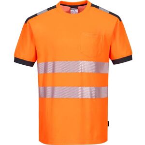 Portwest PW3 Hi Vis Cotton Comfort Short Sleeve T Shirt Orange / Grey 2XL Portwest PW3 Hi Vis Cotton Comfort Short Sleeve T Shirt Orange / Grey 2XL