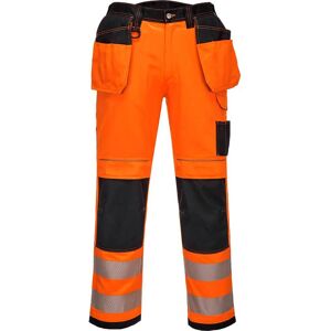 Portwest PW3 Hi Vis Holster Pocket Work Trousers Orange / Black 40" 29" Portwest PW3 Hi Vis Holster Pocket Work Trousers Orange / Black 40" 29"