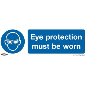 Sealey Rigid Plastic Eye Protection Must Be Worn Sign 300mm 100mm Standard Sealey Rigid Plastic Eye Protection Must Be Worn Sign 300mm 100mm Standard