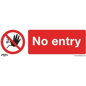 Sealey Self Adhesive Vinyl No Entry Sign 300mm 100mm Standard Sealey Self Adhesive Vinyl No Entry Sign 300mm 100mm Standard