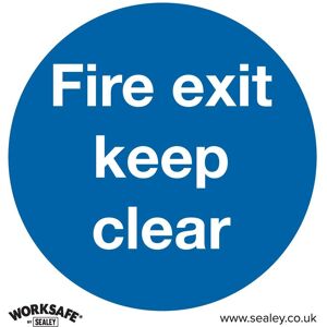 Sealey Self Adhesive Vinyl Fire Exit Keep Clear Sign 200mm 200mm Standard Sealey Self Adhesive Vinyl Fire Exit Keep Clear Sign 200mm 200mm Standard