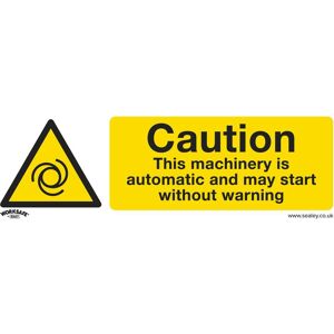 Sealey Rigid Plastic Caution Automatic Machinery Sign Pack of 10 300mm 100mm Standard Sealey Rigid Plastic Caution Automatic Machinery Sign Pack of 10 300mm 100mm Standard