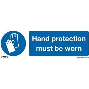 Sealey Rigid Plastic Hand Protection Must Be Worn Sign Pack of 10 300mm 100mm Standard Sealey Rigid Plastic Hand Protection Must Be Worn Sign Pack of 10 300mm 100mm Standard