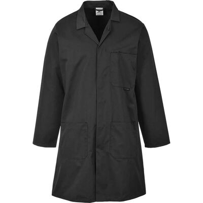 Portwest Standard Lab Coat Black 2XL Portwest Standard Lab Coat Black 2XL