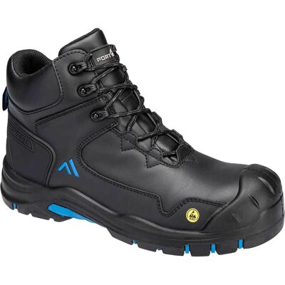 Portwest Apex Composite Mid ESD Safety Boots Black / Blue Size 12 Portwest Apex Composite Mid ESD Safety Boots Black / Blue Size 12