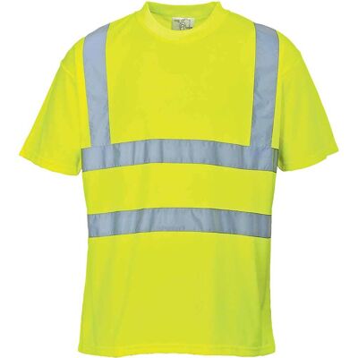 Portwest Hi Vis Short Sleeve T Shirt Yellow L Portwest Hi Vis Short Sleeve T Shirt Yellow L