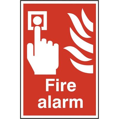 Scan Fire Alarm PVC Sign 200mm 300mm Standard Scan Fire Alarm PVC Sign 200mm 300mm Standard