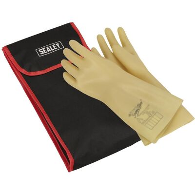 Sealey Electricians High Voltage Safety Gloves and Storage Bag Set One Size Sealey Electricians High Voltage Safety Gloves and Storage Bag Set One Size