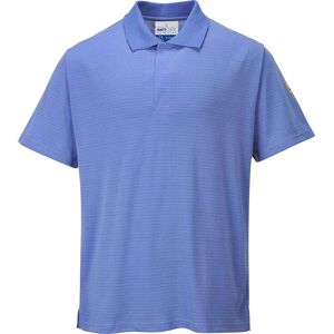 Portwest Mens Anti Static ESD Polo Shirt Blue XL Portwest Mens Anti Static ESD Polo Shirt Blue XL