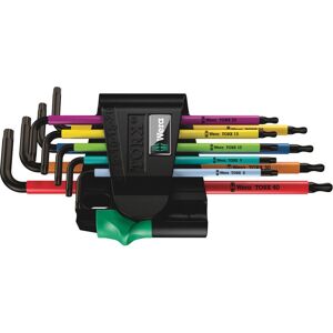 Wera 9 Piece BlackLaser Multicolour Security Torx Key Set