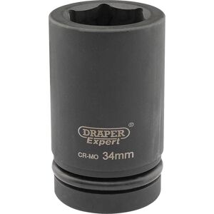 Draper Expert 1" Drive Deep Hexagon Impact Socket Metric 1" 34mm Draper Expert 1" Drive Deep Hexagon Impact Socket Metric 1" 34mm