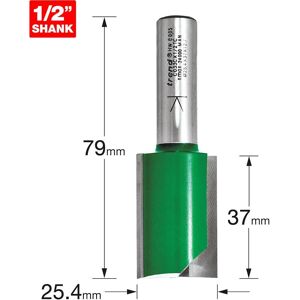 Trend CRAFTPRO Two Flute Straight Router Cutter 25.4mm 37mm 1/2" Trend CRAFTPRO Two Flute Straight Router Cutter 25.4mm 37mm 1/2"