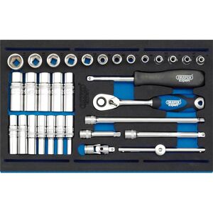 Draper 32 Piece 1/4" Drive Socket Set In Eva Insert Tray 1/4" Draper 32 Piece 1/4" Drive Socket Set In Eva Insert Tray 1/4"
