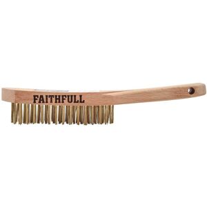 Faithfull Brass Wire Scratch Brush 4 Rows Faithfull Brass Wire Scratch Brush 4 Rows