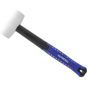 Faithfull FAIRMWF16 White 16oz Fibreglass Shaft - Rubber Mallet Faithfull FAIRMWF16 White 16oz Fibreglass Shaft - Rubber Mallet
