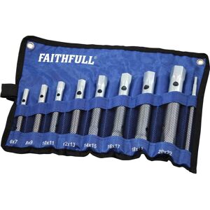 Faithfull 8 Piece Box Spanner Set in Roll Faithfull 8 Piece Box Spanner Set in Roll