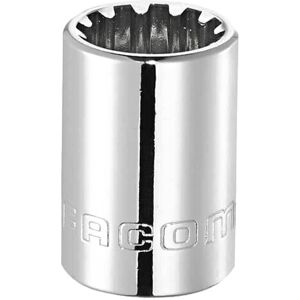 Facom 3/8" Drive Chrome Thin Wall Spline Socket 3/8" M18 27mm Facom 3/8" Drive Chrome Thin Wall Spline Socket 3/8" M18 27mm