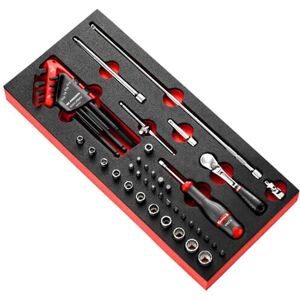 Facom 45 Piece 1/4" Drive Locking Socket, Hexagon Key, Screwdriver and Bit Set Imperial in Module Tray 1/4" Facom 45 Piece 1/4" Drive Locking Socket, Hexagon Key, Screwdriver and Bit Set Imperial in Module Tray 1/4"