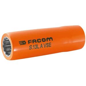 Facom 1/2" Drive 1000v Insulated Bi Hexagon Deep Metric Socket 1/2" 17mm Facom 1/2" Drive 1000v Insulated Bi Hexagon Deep Metric Socket 1/2" 17mm