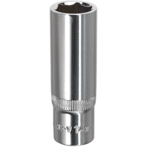 Sealey 3/8" Drive Polished Deep Hexagon WallDrive Socket Metric 3/8" 14mm Sealey 3/8" Drive Polished Deep Hexagon WallDrive Socket Metric 3/8" 14mm